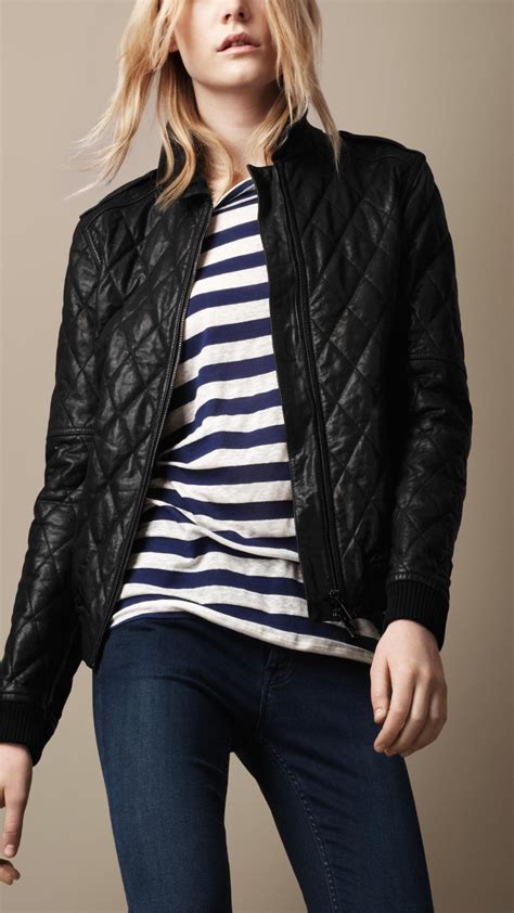 burberry leather jacket brit|burberry bomber jacket women's.